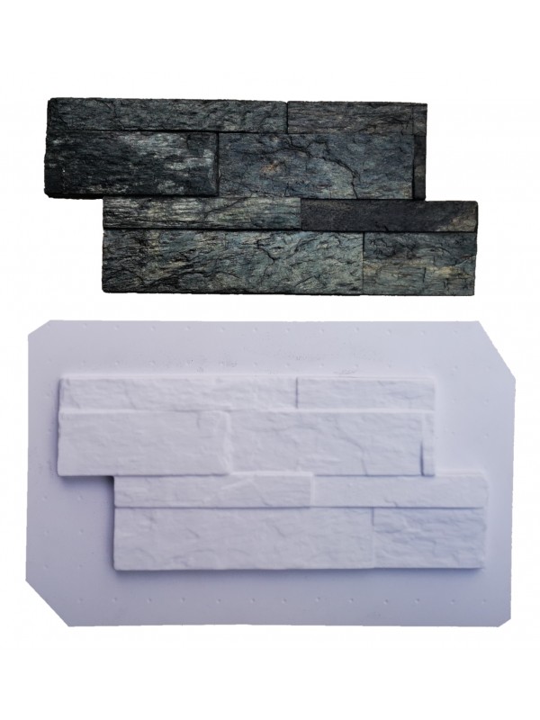 2X1 Molde Plastico Pared Piedra Laja Cultivada Yeso Concreto Fachada Ziczac